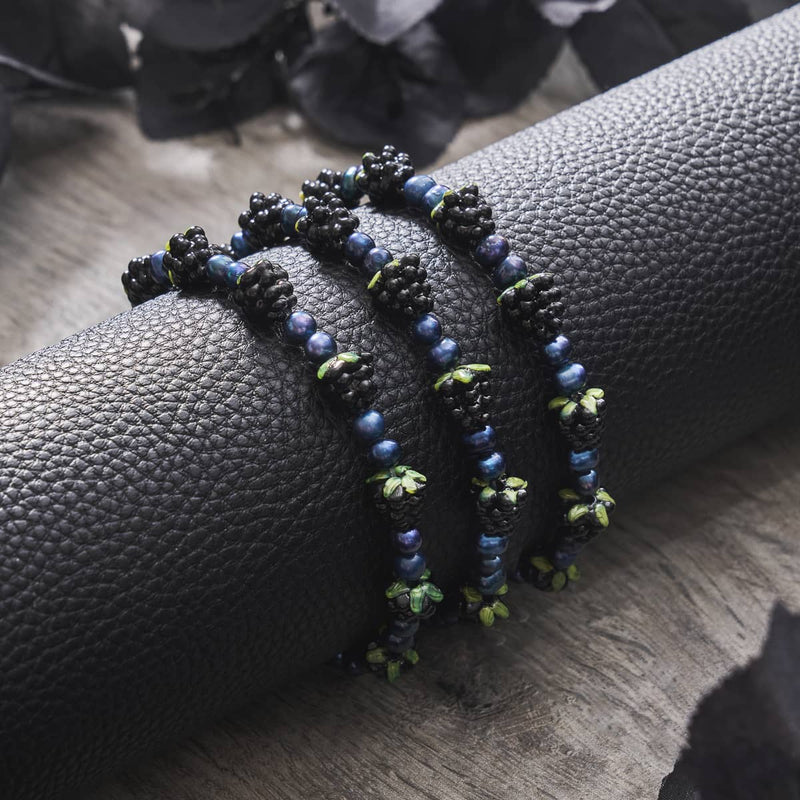 Blue x Midnight Blue Pearl | .925 Sterling Silver | Berry Bracelet