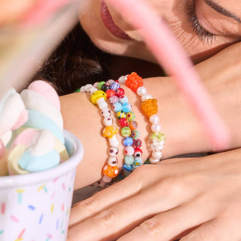 Rainbow x Ivory Pearl | .925 Sterling Silver | Berry Bracelet