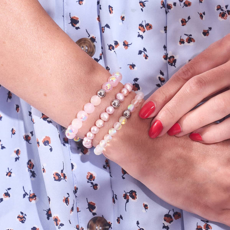 Raspberry | .925 Sterling Silver | Bubble Glass Bracelet