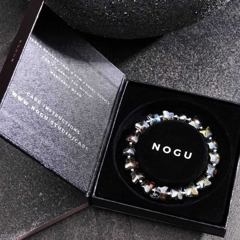 Olive Monarch | Silver | Butterfly Bracelet