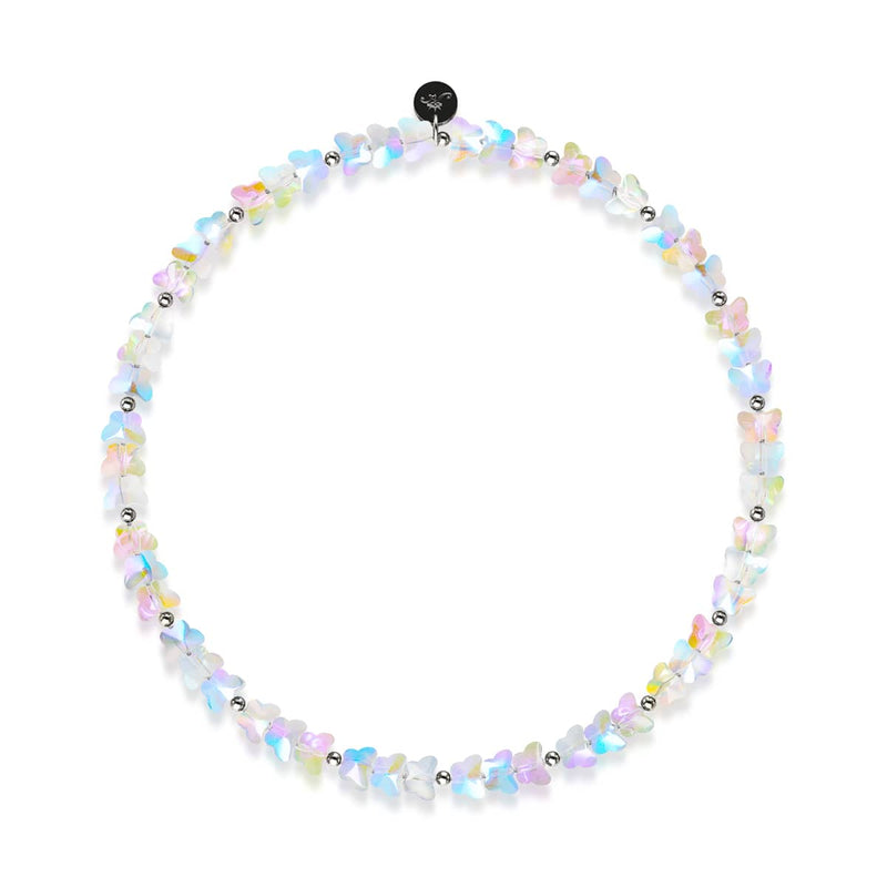 Morning Dew | .925 Sterling Silver | Rainbow White Butterfly Wrap