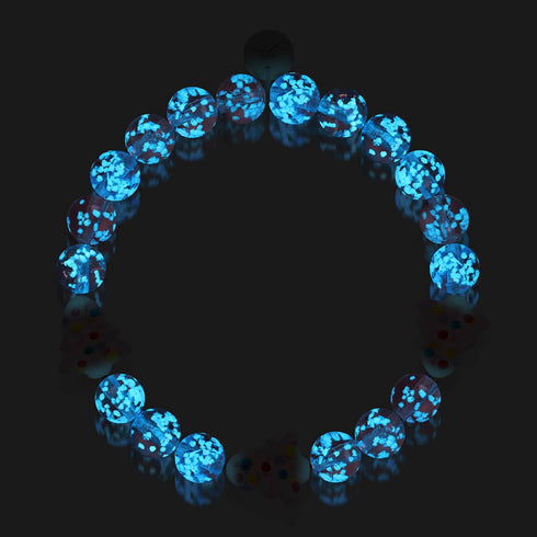 Pink Evergreen | Silver | Firefly Glass Bracelet