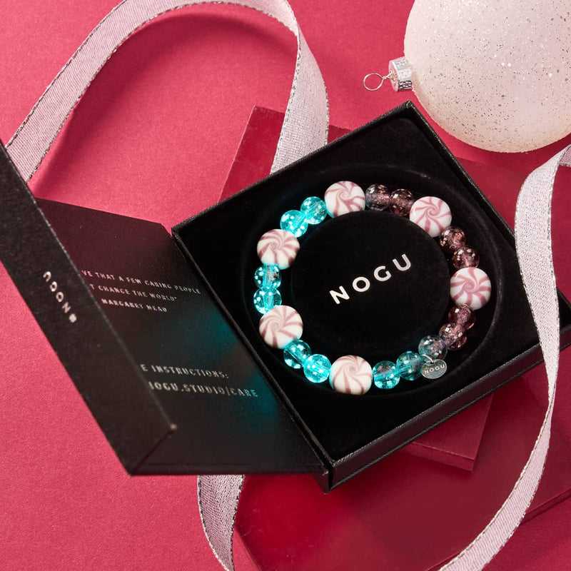 Plum Gumdrop | Silver | Firefly Glass Bracelet