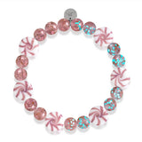 Plum Gumdrop | Silver | Firefly Glass Bracelet