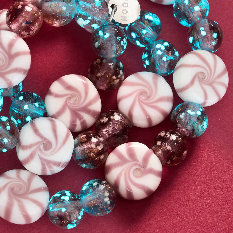 Plum Gumdrop | Silver | Firefly Glass Bracelet