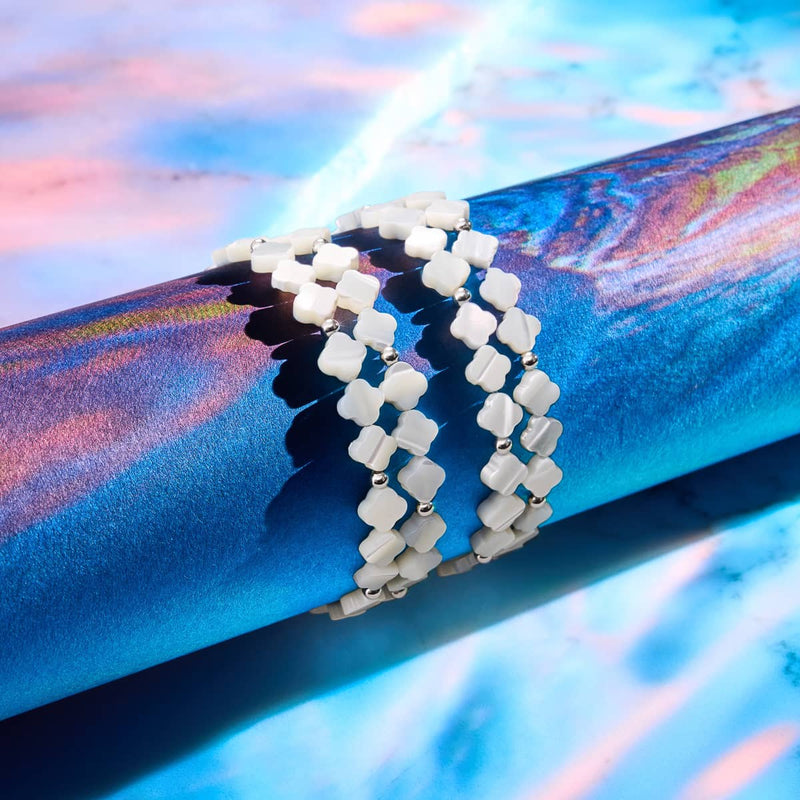 Mother of Pearl | .925 Sterling Silver | Clover Wrap