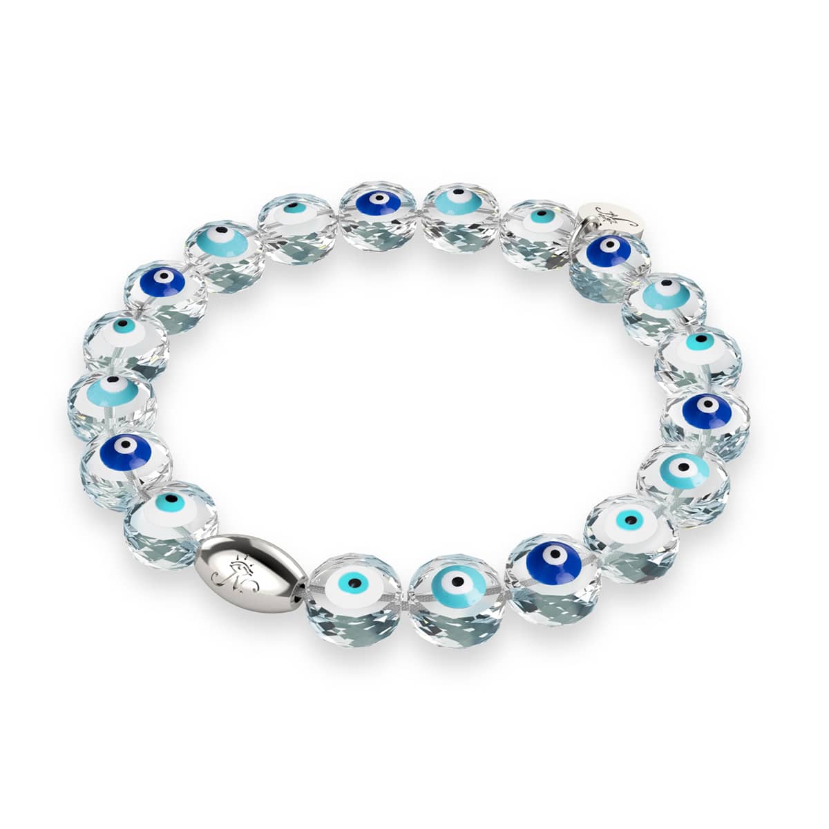 Eye in the Sky | .925 Sterling Silver | Crystal Evil Eye Bracelet