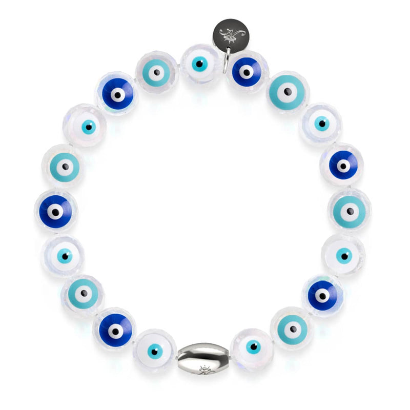 Eye in the Sky | .925 Sterling Silver | Crystal Evil Eye Bracelet