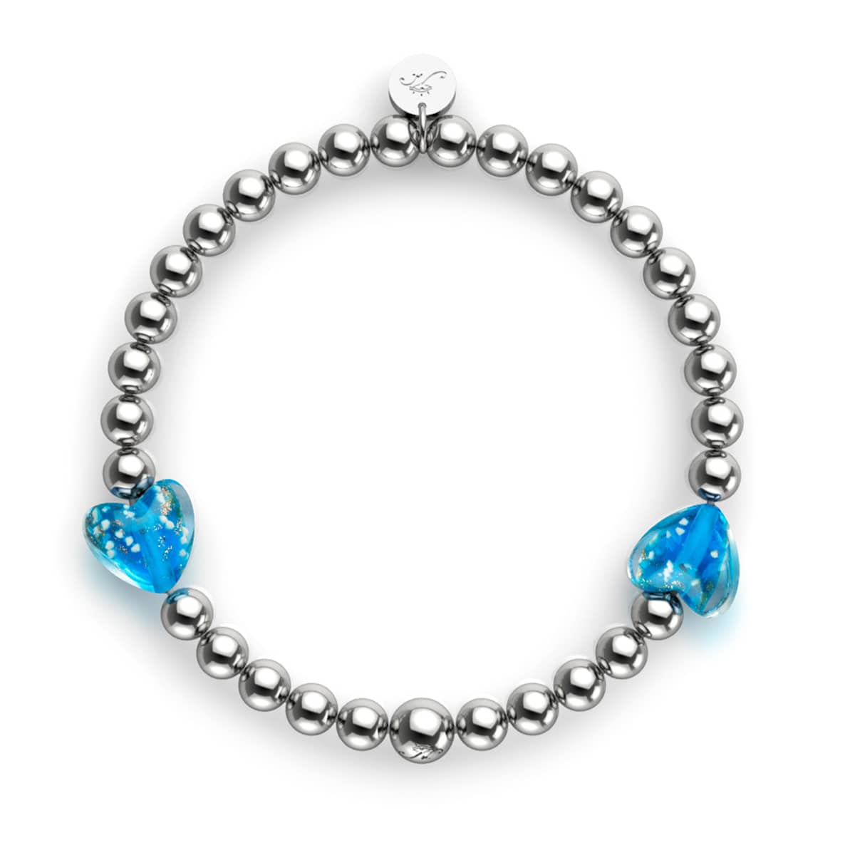 Aquamarine | Firefly Glass Hearts Essence Bracelet