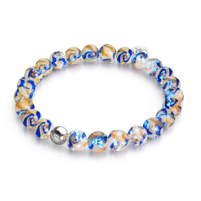 Azure Tides | Blue Sands | Firefly Glass Swirl Bracelet