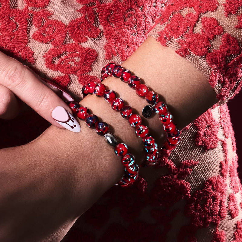 Fire and Ice | .925 Sterling Silver | Firefly Glass Bracelet