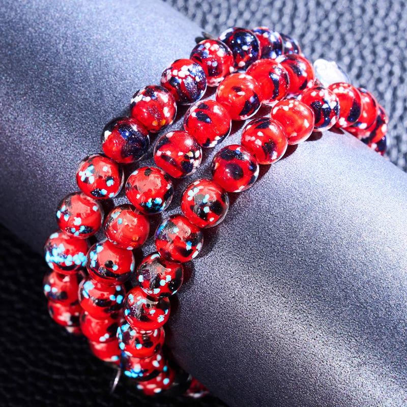 Fire and Ice | .925 Sterling Silver | Firefly Glass Bracelet