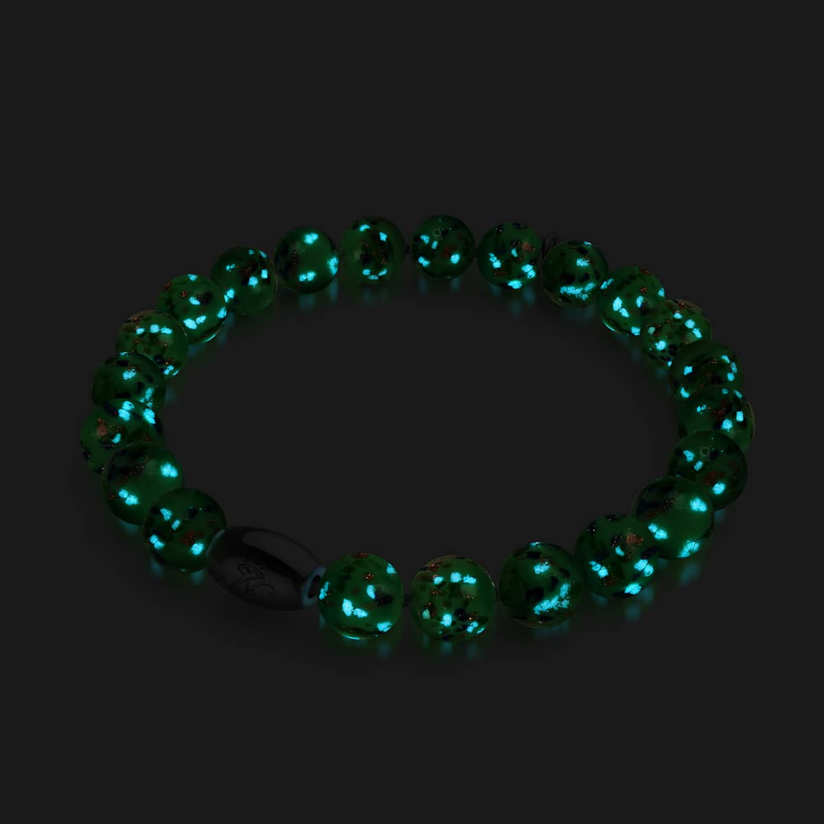 Gleaming Grove | .925 Sterling Silver | Firefly Glass Bracelet