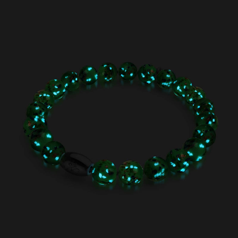 Gleaming Grove | .925 Sterling Silver | Firefly Glass Bracelet
