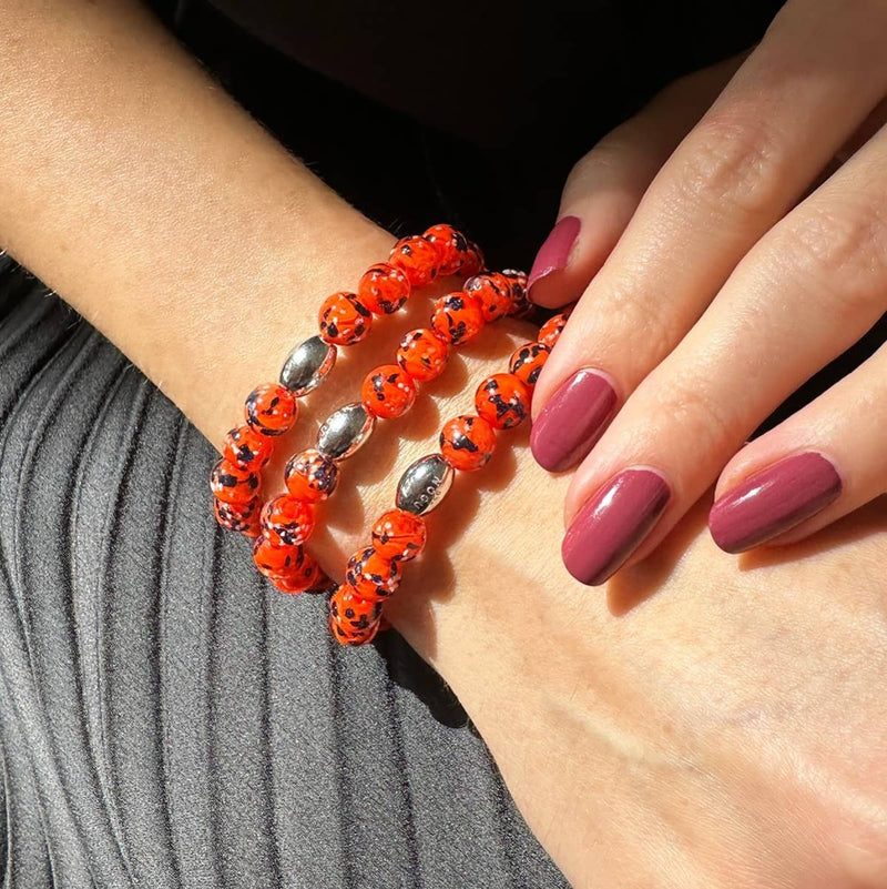 Glowing Ember | .925 Sterling Silver | Firefly Glass Bracelet