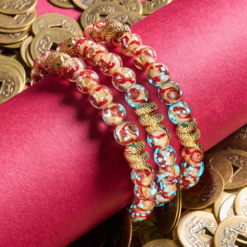 Golden Snake | Firefly Glass Swirl Bracelet