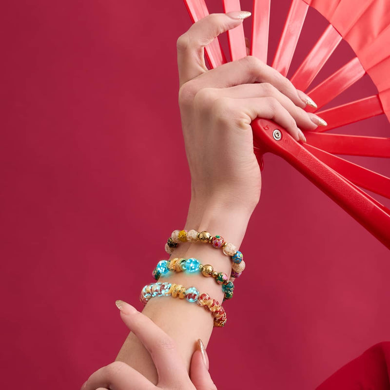 Golden Snake | Firefly Glass Swirl Bracelet