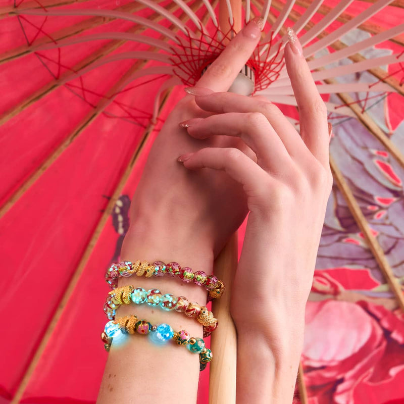 Golden Snake | Firefly Glass Swirl Bracelet