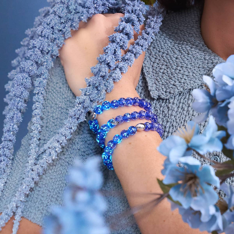 Lapis Lazuli | .925 Sterling Silver | Firefly Glass Bracelet
