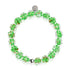 Luminous Shamrock | Silver | Firefly Glass Clover Bracelet
