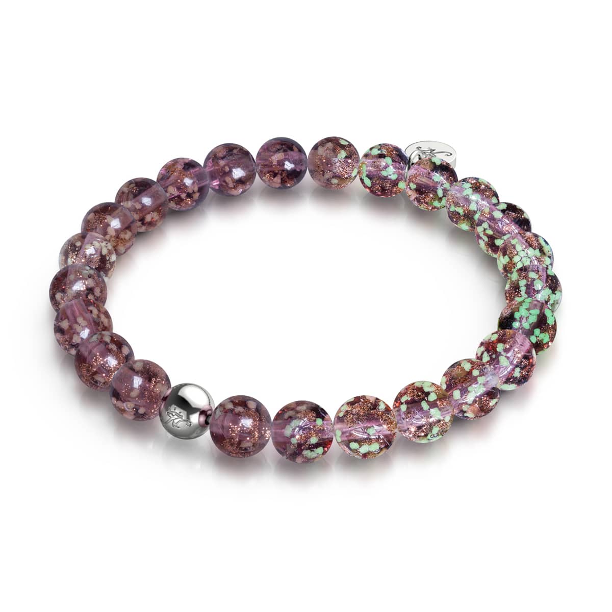Merlot | .925 Sterling Silver | Firefly Glass Bracelet