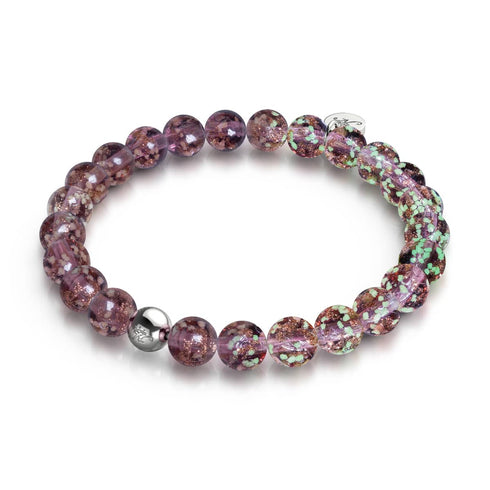 Merlot | .925 Sterling Silver | Firefly Glass Bracelet
