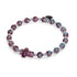 Merlot | Silver | Firefly Glass Cross Bracelet
