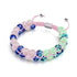 Oasis | Pink Succulent x Sapphire | Double Firefly Glass Bracelet