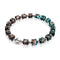 Obsidian | Silver | Firefly Glass Pebble Bracelet
