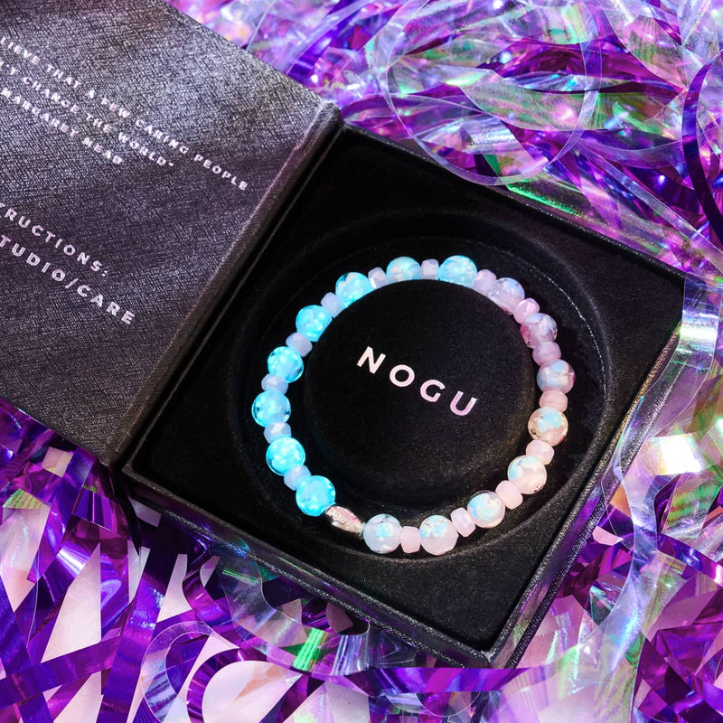 Pink Orchid | .925 Sterling Silver | Firefly Glass Blossom Bracelet