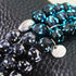 Pitch Black | .925 Sterling Silver | Firefly Glass Bracelet
