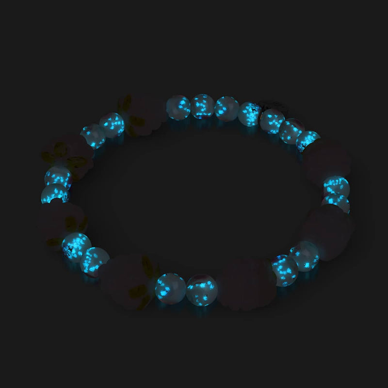 Polka Dot Pink | .925 Sterling Silver | Firefly Glass Berry Bracelet