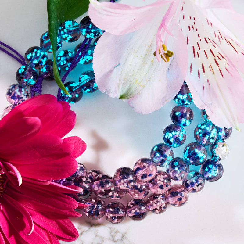 Purple Elixir | Silver | Firefly Glass Macrame Bracelet