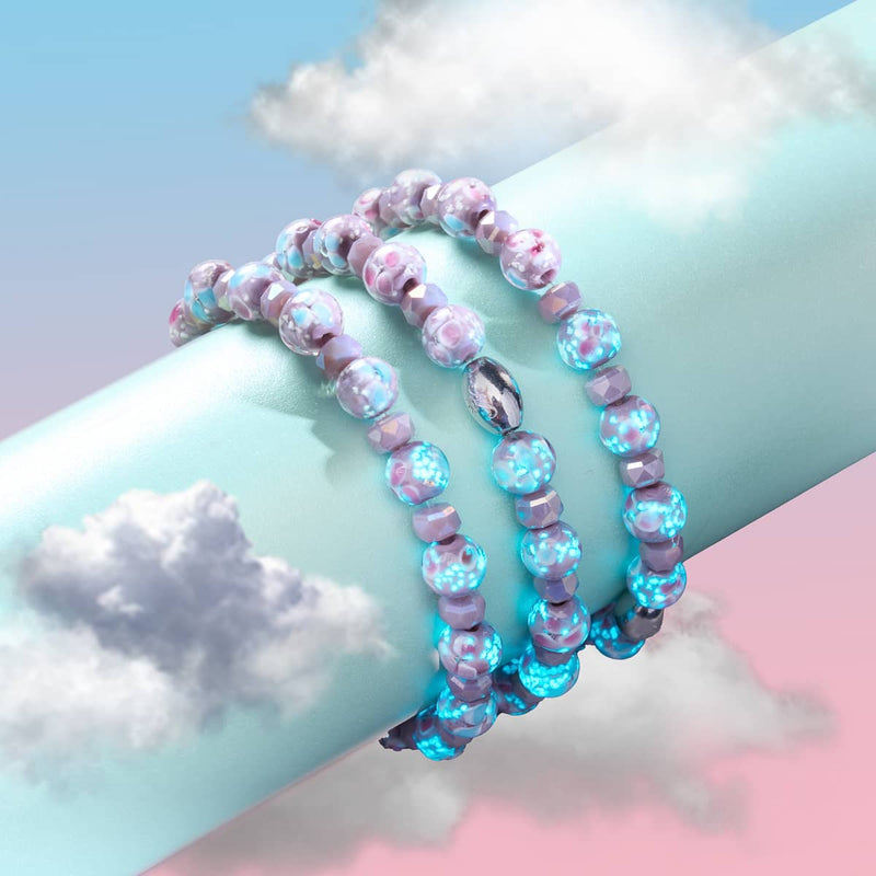 Purple Orchid | .925 Sterling Silver | Firefly Glass Blossom Bracelet