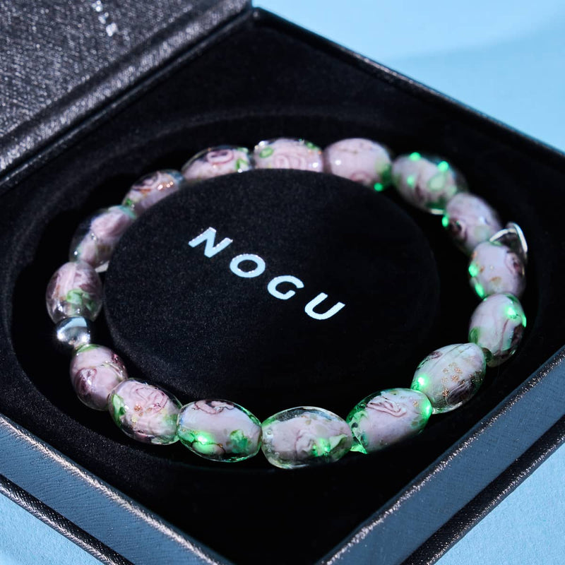 Purple Rose | .925 Sterling Silver | Firefly Glass Garden Bracelet