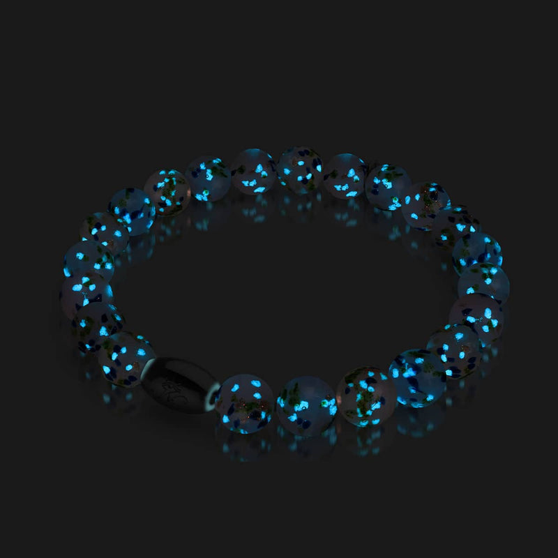 Purple Succulent | .925 Sterling Silver | Firefly Glass Bracelet