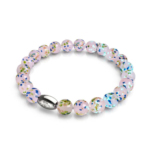 Purple Succulent | .925 Sterling Silver | Firefly Glass Bracelet