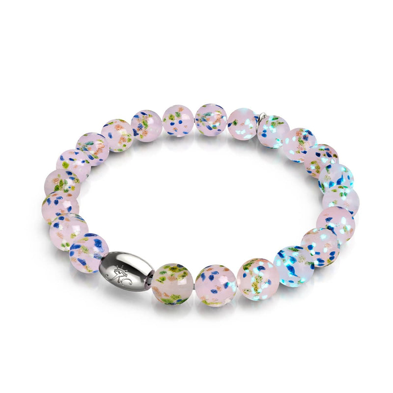 Purple Succulent | .925 Sterling Silver | Firefly Glass Bracelet