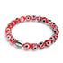 Red | .925 Sterling Silver | Firefly Glass Evil Eye Bracelet
