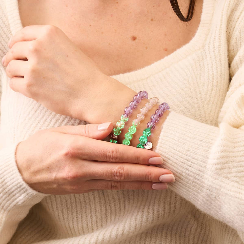 Rosewater | .925 Sterling Silver | Firefly Glass Bracelet