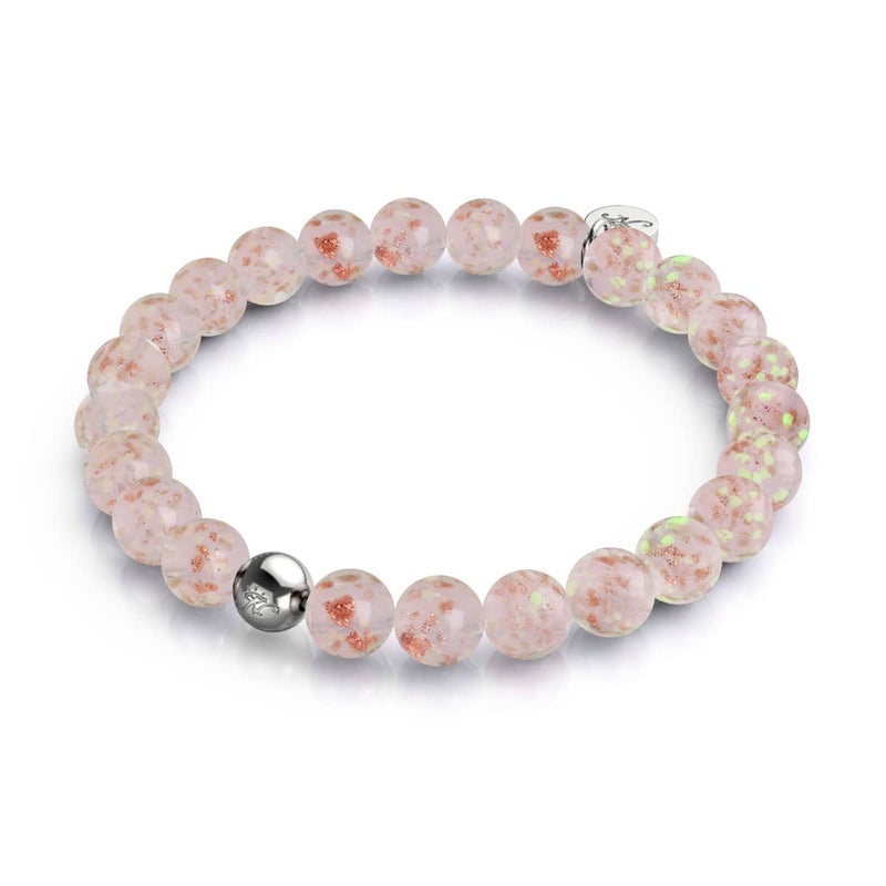Rosewater | .925 Sterling Silver | Firefly Glass Bracelet