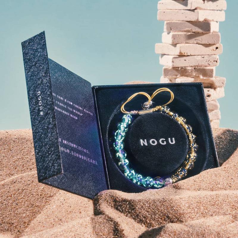 Sandstone Flame | Silver | Firefly Glass Macrame Bracelet