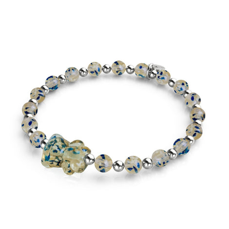 Sandy Shore | Silver | Firefly Glass Bear Bracelet