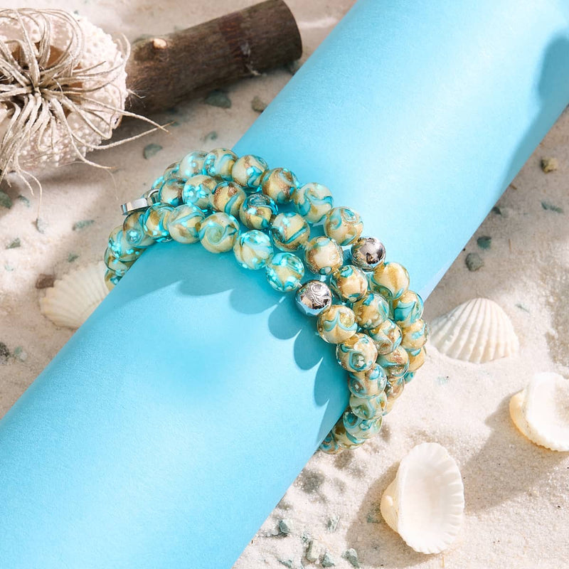 Seaglass Drift | Cerulean Sands | Firefly Glass Swirl Bracelet
