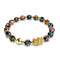 Shadow Dragon | Enamel Lotus | Onyx Firefly Glass Serpent Bracelet