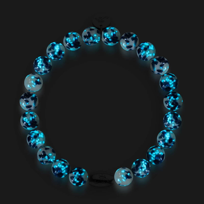 Starlit Waves | .925 Sterling Silver | Firefly Glass Bracelet