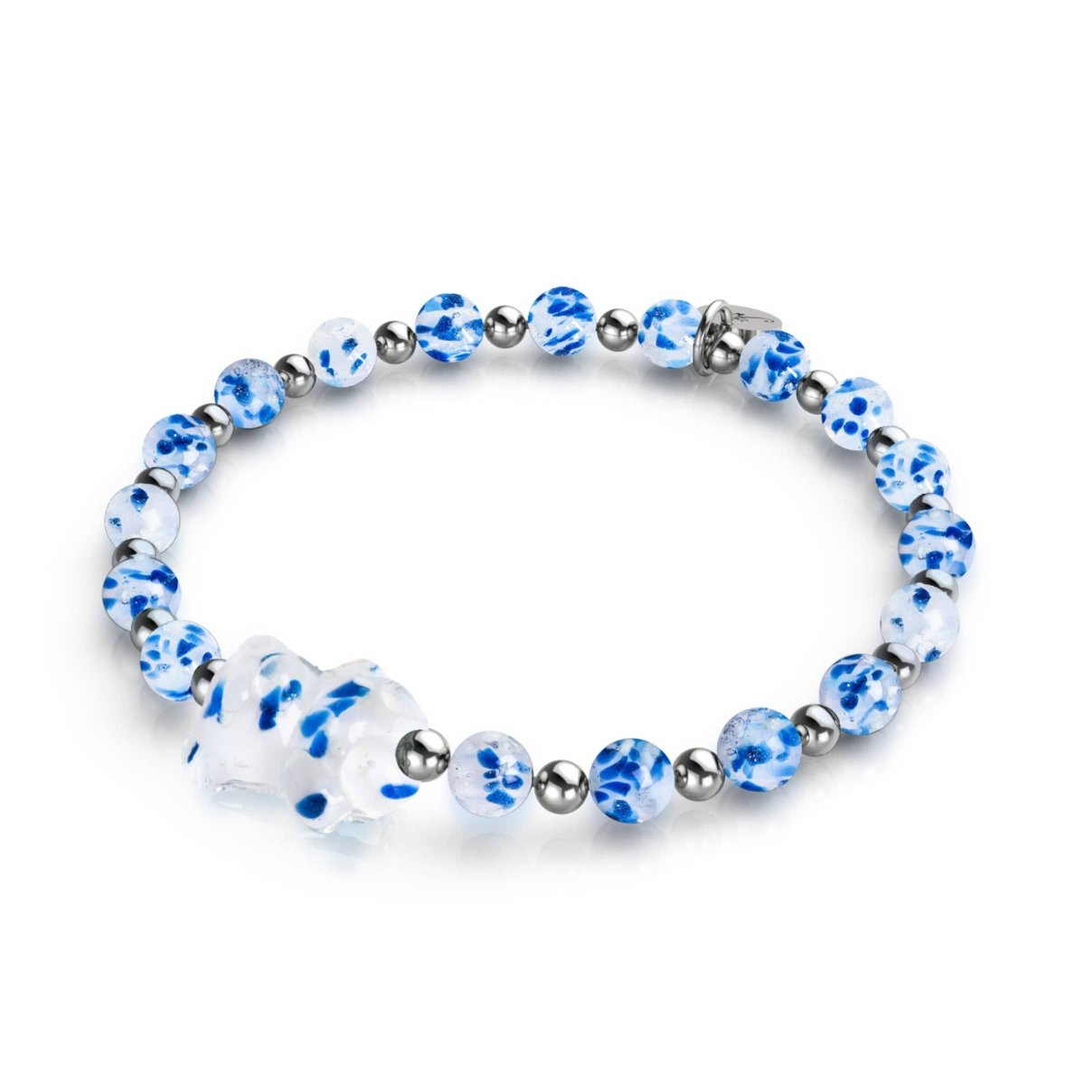 Starlit Waves | Silver | Firefly Glass Bear Bracelet