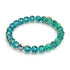 Teal | .925 Sterling Silver | Firefly Glass Bracelet