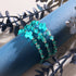 Teal | Silver | Firefly Glass Cross Bracelet