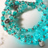 Teal | Silver | Firefly Glass Cross Bracelet